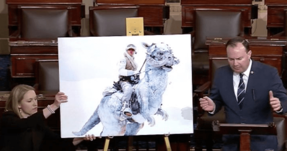 After a Senator Used a Picture of Luke Skywalker Riding a Tauntaun During a Speech Railing Against the Green New Deal, Mark Hamill's Response Is All of Us