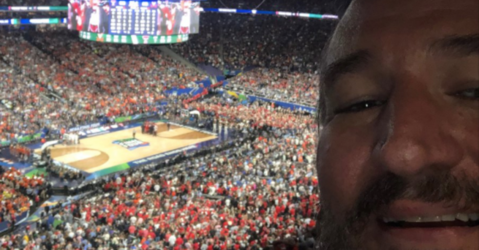 Texas Tech Fans Are Blaming This Selfie From Ted Cruz For Their NCAA Championship Overtime Loss, and We Kind of See Why