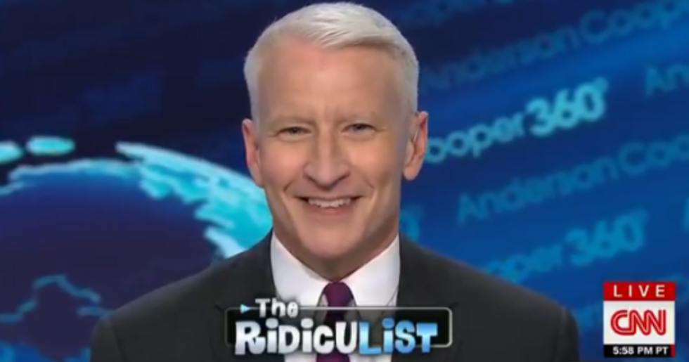 Anderson Cooper Just Savagely Mocked Donald Trump for Saying George Washington Should Have Put His Name on Mt. Vernon, and Cooper Has Just the Name for It