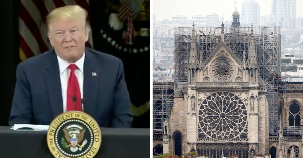 Donald Trump Just Tried to Speak Off the Cuff About the Notre Dame Fire, and People Are Pretty Sure He Doesn't Know What Notre Dame Is
