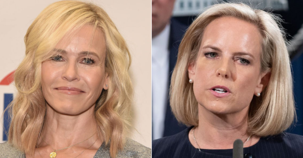 Chelsea Handler Just Tweeted Well Wishes to Kirstjen Nielsen With the Shadiest of Caveats