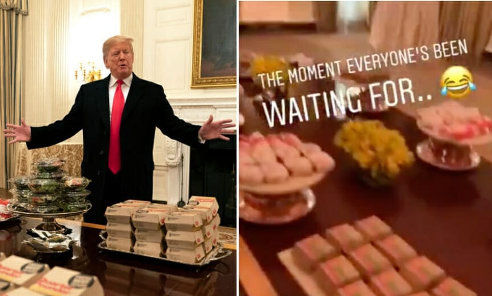 College Basketball Player Just Recorded Her Reaction to Trump's Fast Food Spread During White House Visit and We Can't Stop Laughing