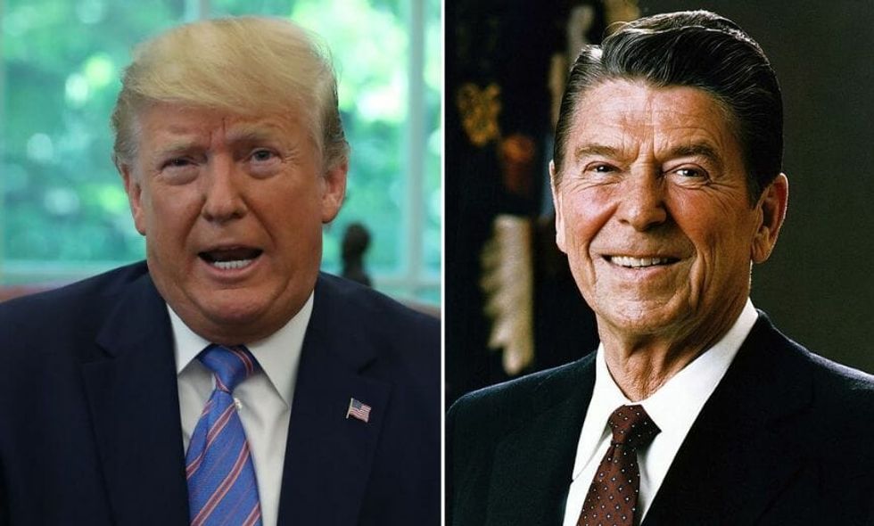 Donald Trump Just Shared a Fake Quote of Ronald Reagan Praising Trump After They Met in the 1980s, Because of Course He Did