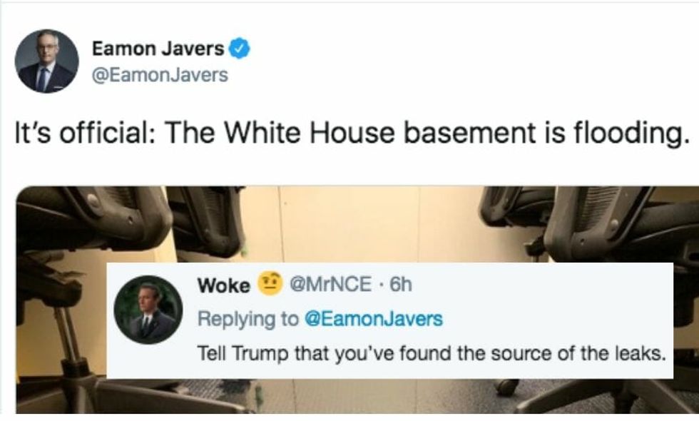 Reporter Just Shared a Picture of the White House Basement Flooding and the Jokes Came Pouring In