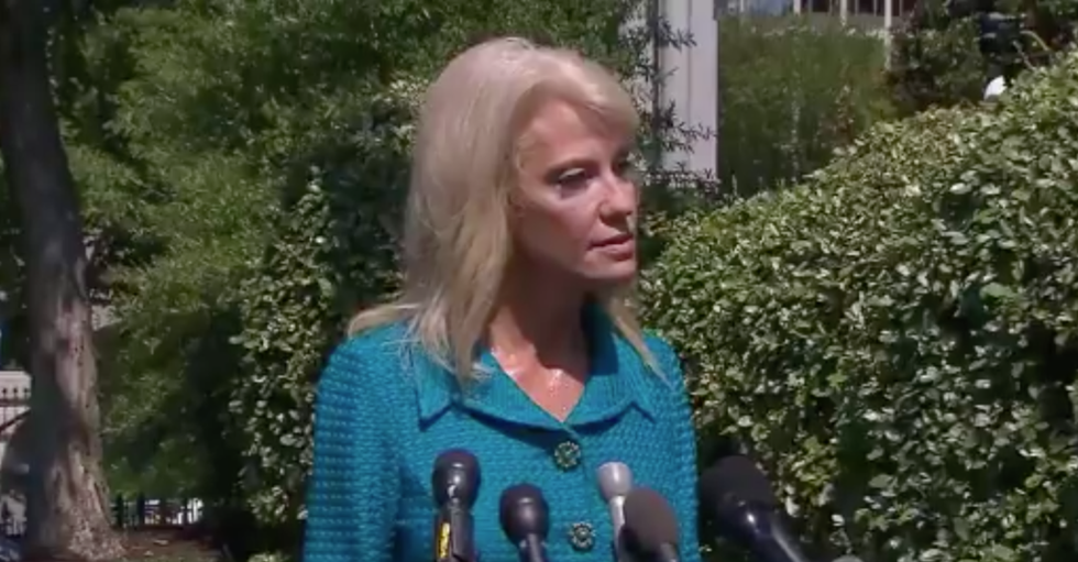 Kellyanne Conway Just Asked a Reporter What His Ethnicity Is In Her Attempt to Defend Donald Trump's 'Go Back' Tweets