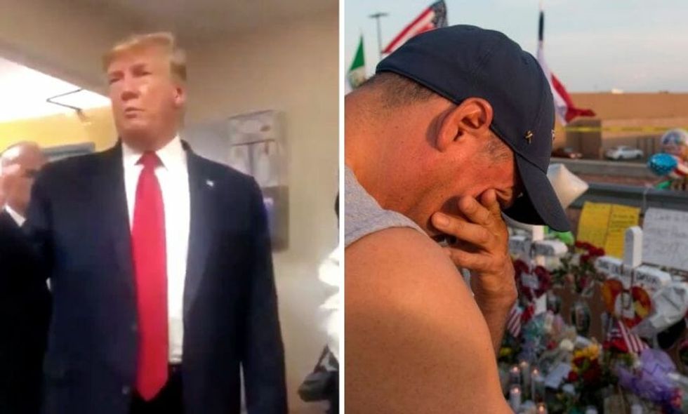 Video Reveals Trump Trying to Stay on Message in El Paso Hospital, But After He Met a Trumper It Went Predictably Downhill