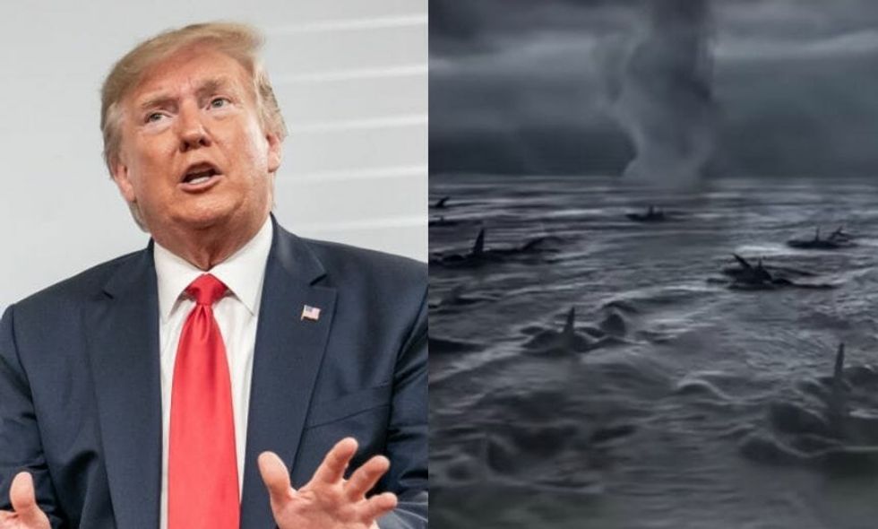 Journalist Tweets Thread Comparing Trump's Plan to Nuke Hurricanes to Weaken Them and the Plot of 'Sharknado'