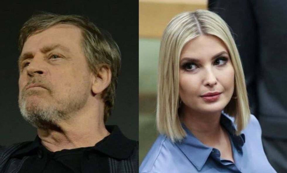 Mark Hamill Perfectly Trolls Ivanka Trump After She Posts a Pic of Her Kid Dressed as a Stormtrooper