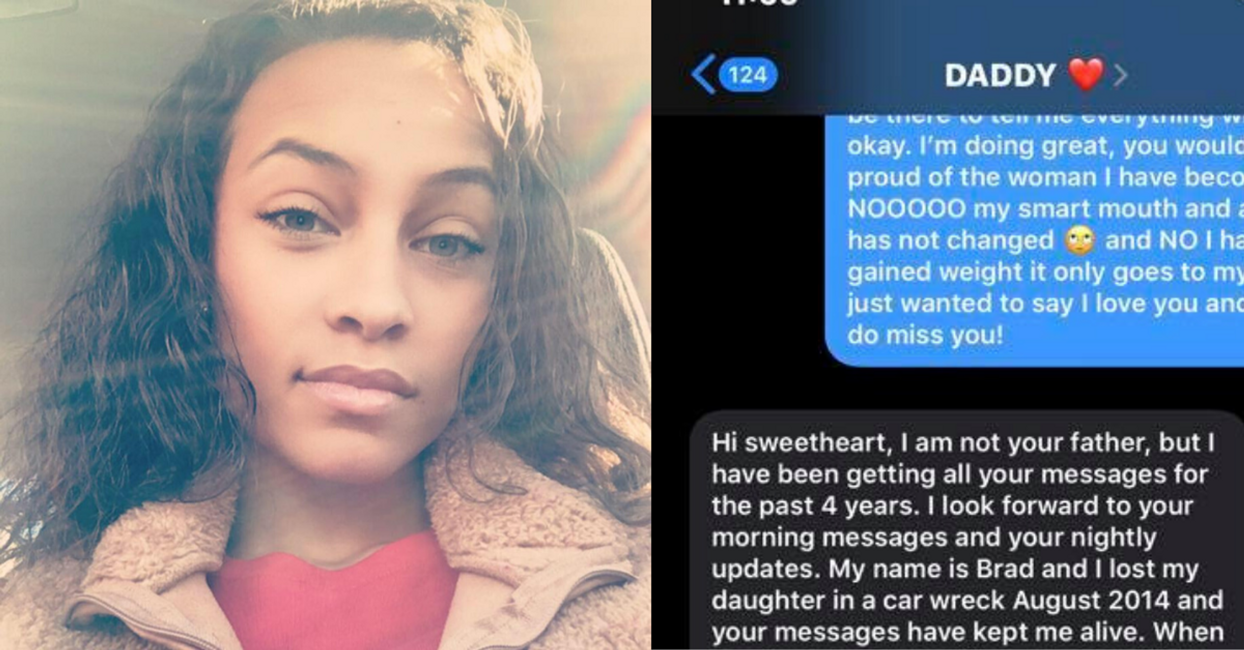 Woman Who Texted Her Dad Every Day For 4 Years After His Death Gets Unexpected, Emotional Response From Stranger