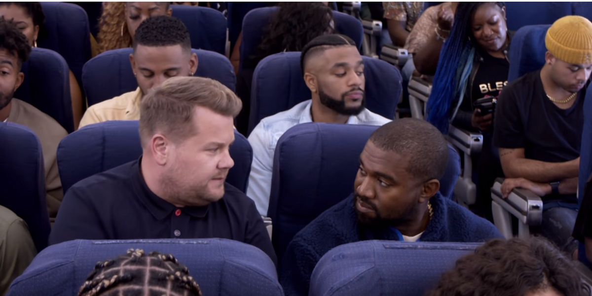 Watch Kanye and James Corden Fly Coach Together