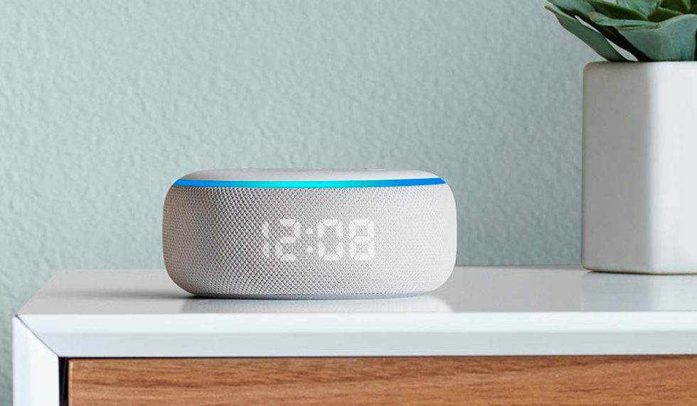 Amazon Echo Dot with clock