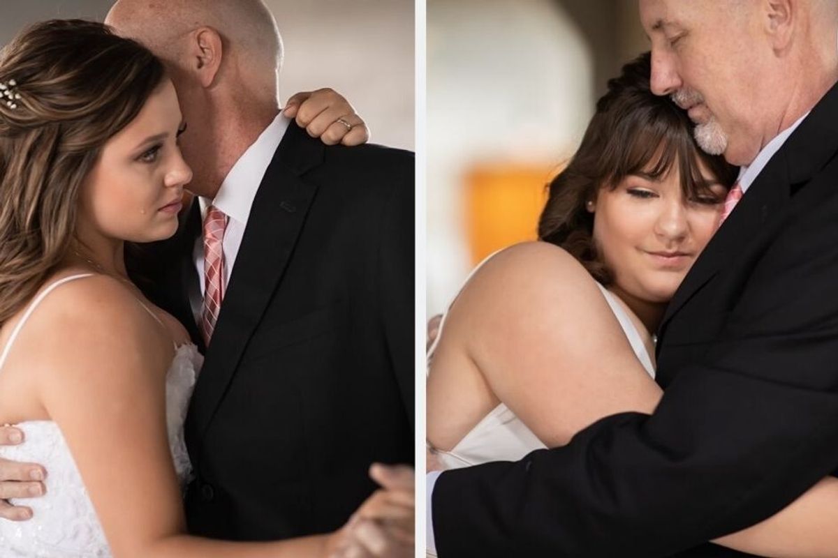 Dad with terminal cancer pre-creates wedding dance memories with his two daughters
