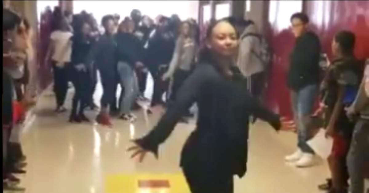 Teacher Becomes Internet Hero After Leading Students In Epic 'Thriller' Dance Down School Hallway