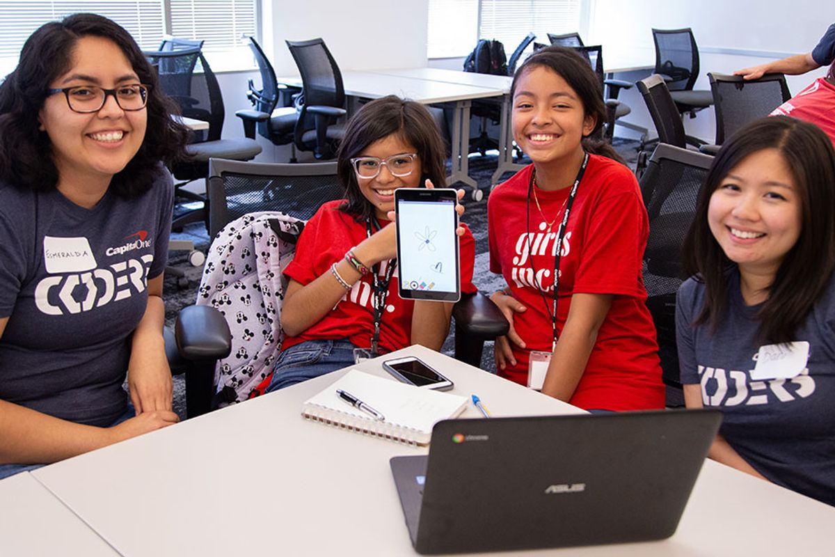 A nonprofit and a bank are helping girls take over the tech world