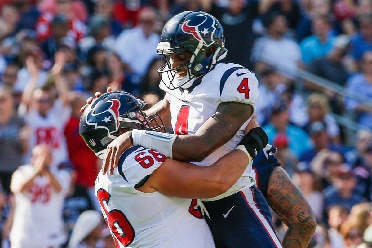 Nick Martin and Deshaun Watson