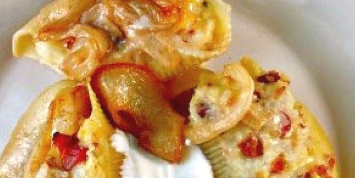 Stuffed Pierogie Shells {Poor Man's Homemade Pierogies