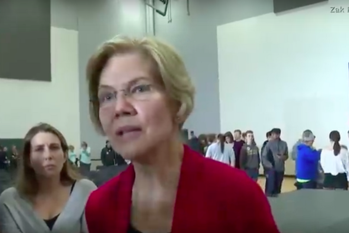 Sen. Elizabeth Warren speaks to striking Chicago teachers on Oct. 22, 2019.