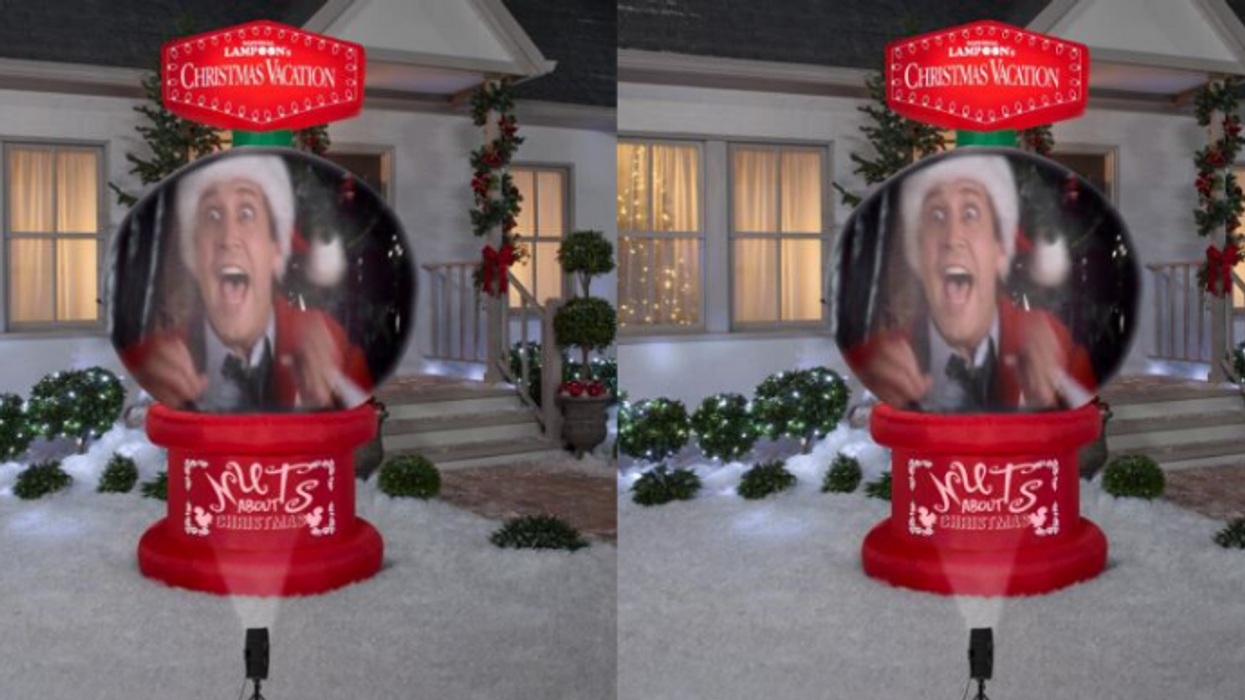 This inflatable snow globe plays scenes from 'Christmas Vacation,' and it's a beaut!