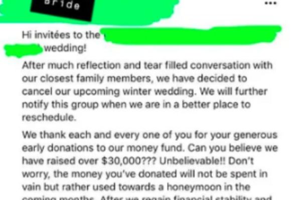 It Turns Out That Viral Story About The Bride Stealing 30k In Wedding Donations Was All Just A Marketing Ploy Comic Sands