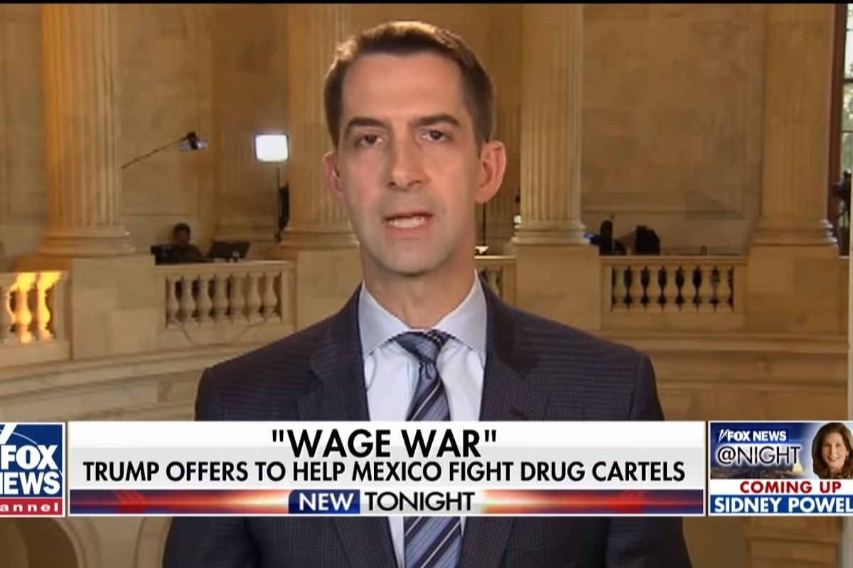 Drunk At Bar Says US Oughta Invade Mexico Is What We Oughta ... Wait No It Is US Senator Tom Cotton