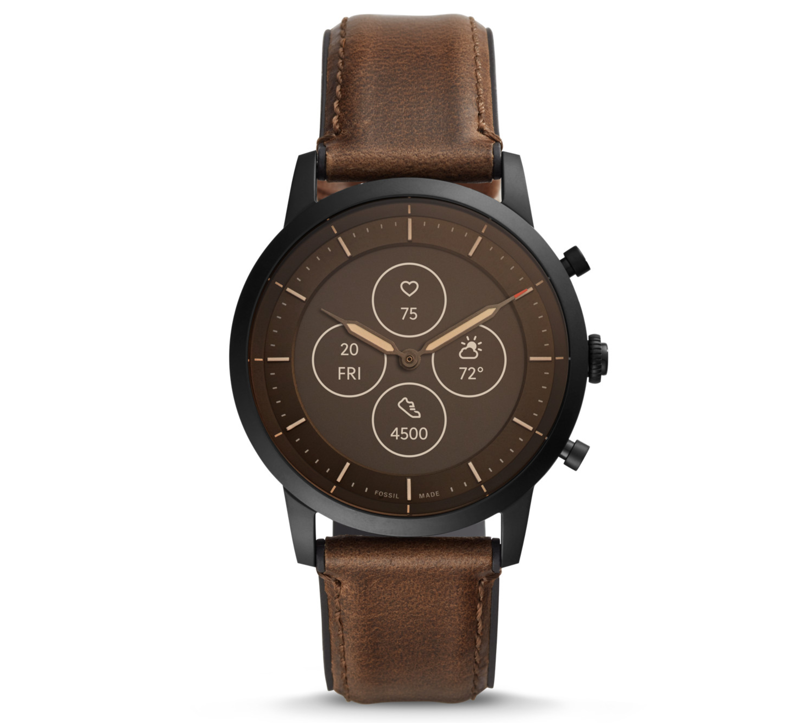 Hybrid Smartwatch HR Charter Brown Leather (FTW7033) – Watch Avenue