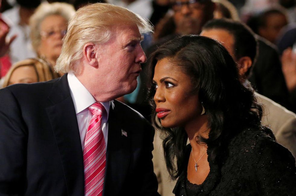 Trump whispering to Omarosa