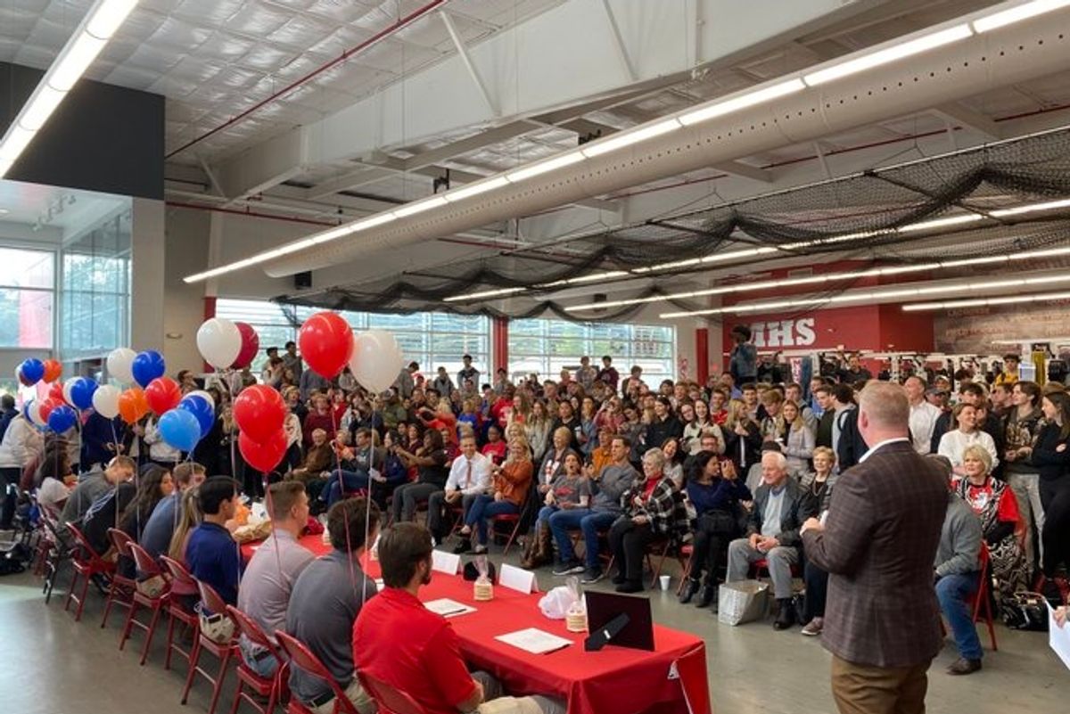Memorial High School hosts massive fall National Signing Day ceremony