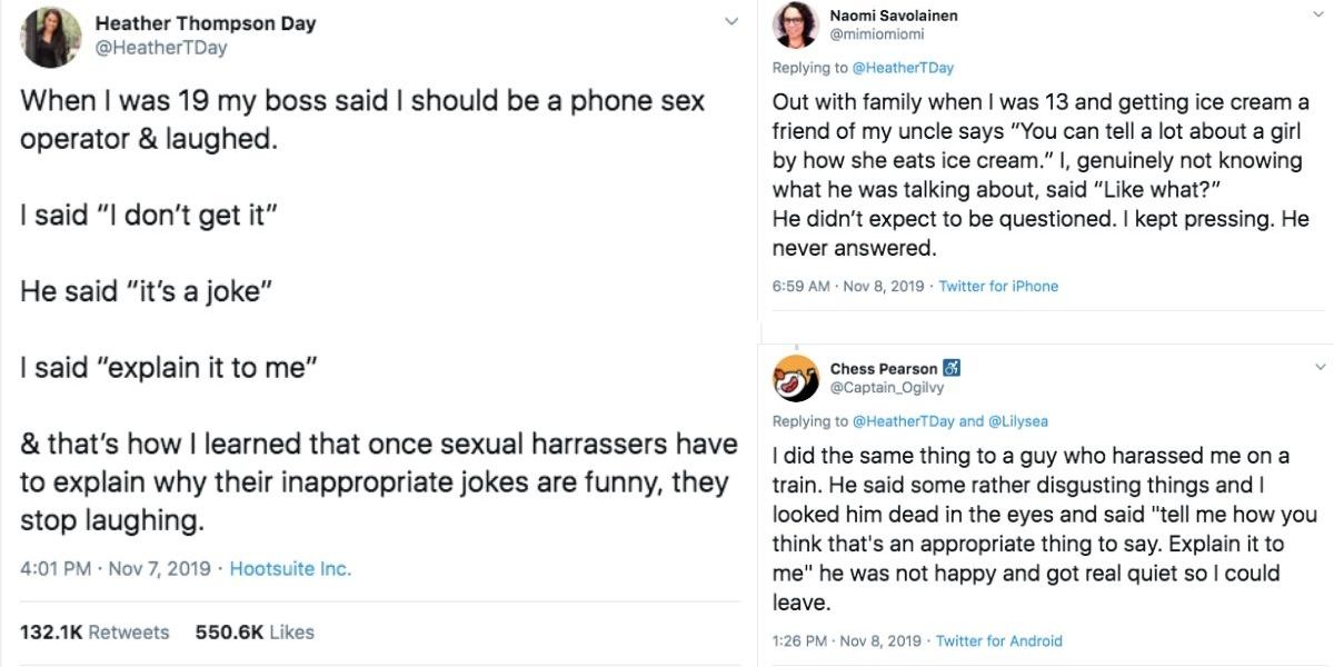 Women shared how they make sexist men explain jokes, and it's so satisfying - Upworthy