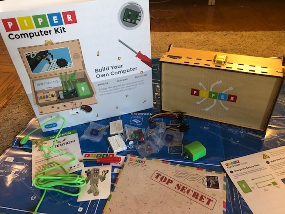 The pieces that come with the Piper Computer Kit 2