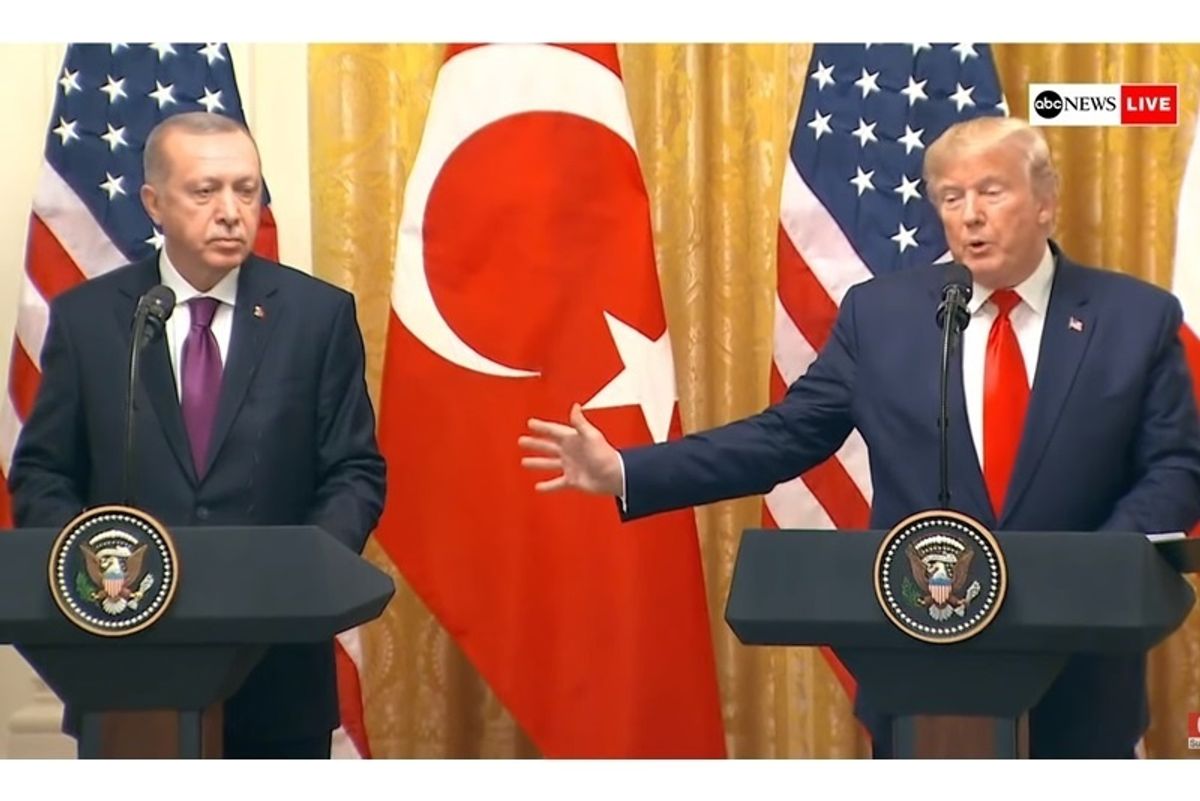 Turkish President Visits White House, Doesn't Even Kick One Protester In The Face