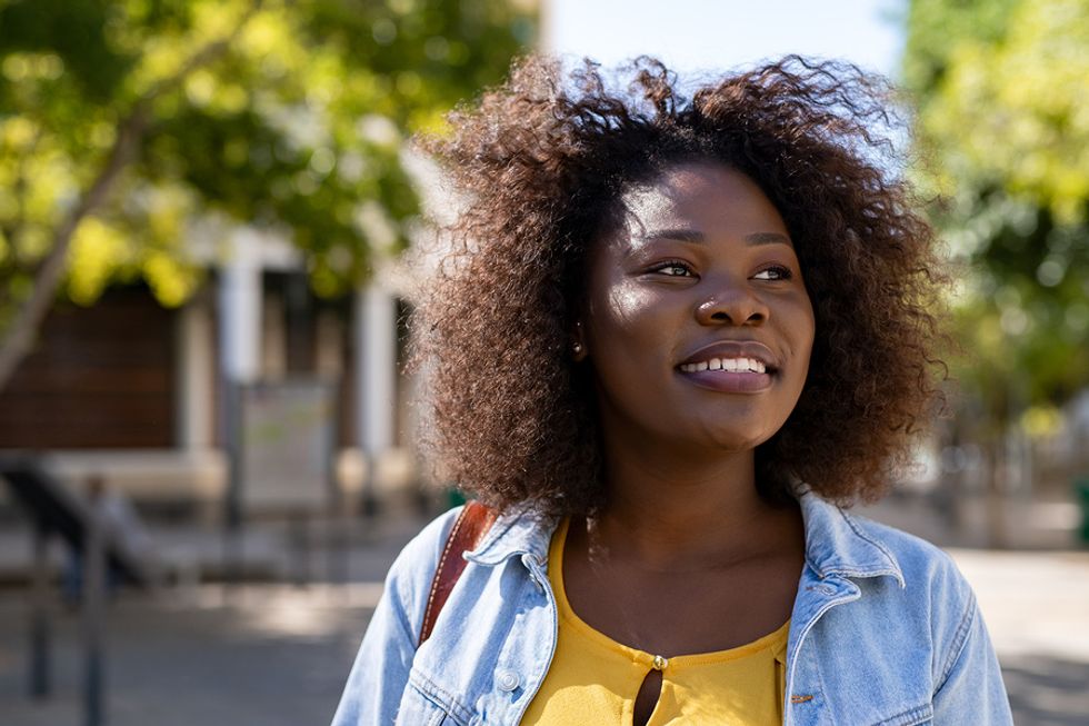 Woman who was recently laid off follows a tip to keep perspective