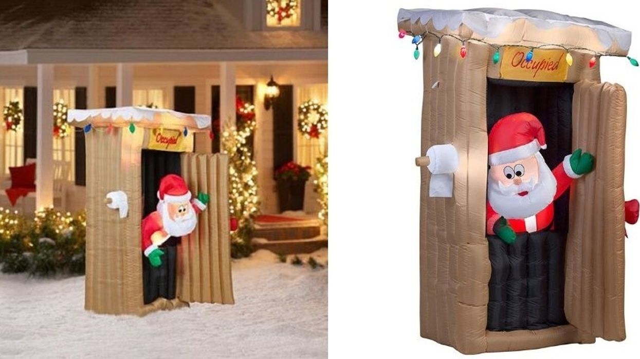 There's an inflatable of Santa using an outhouse, and it's kind of great