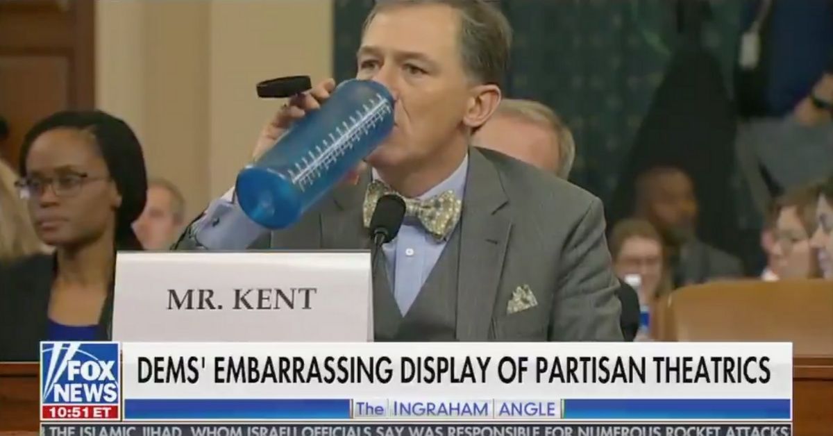 Fox News Really Didn't Like How Much Water Impeachment Witness Drank While Testifying