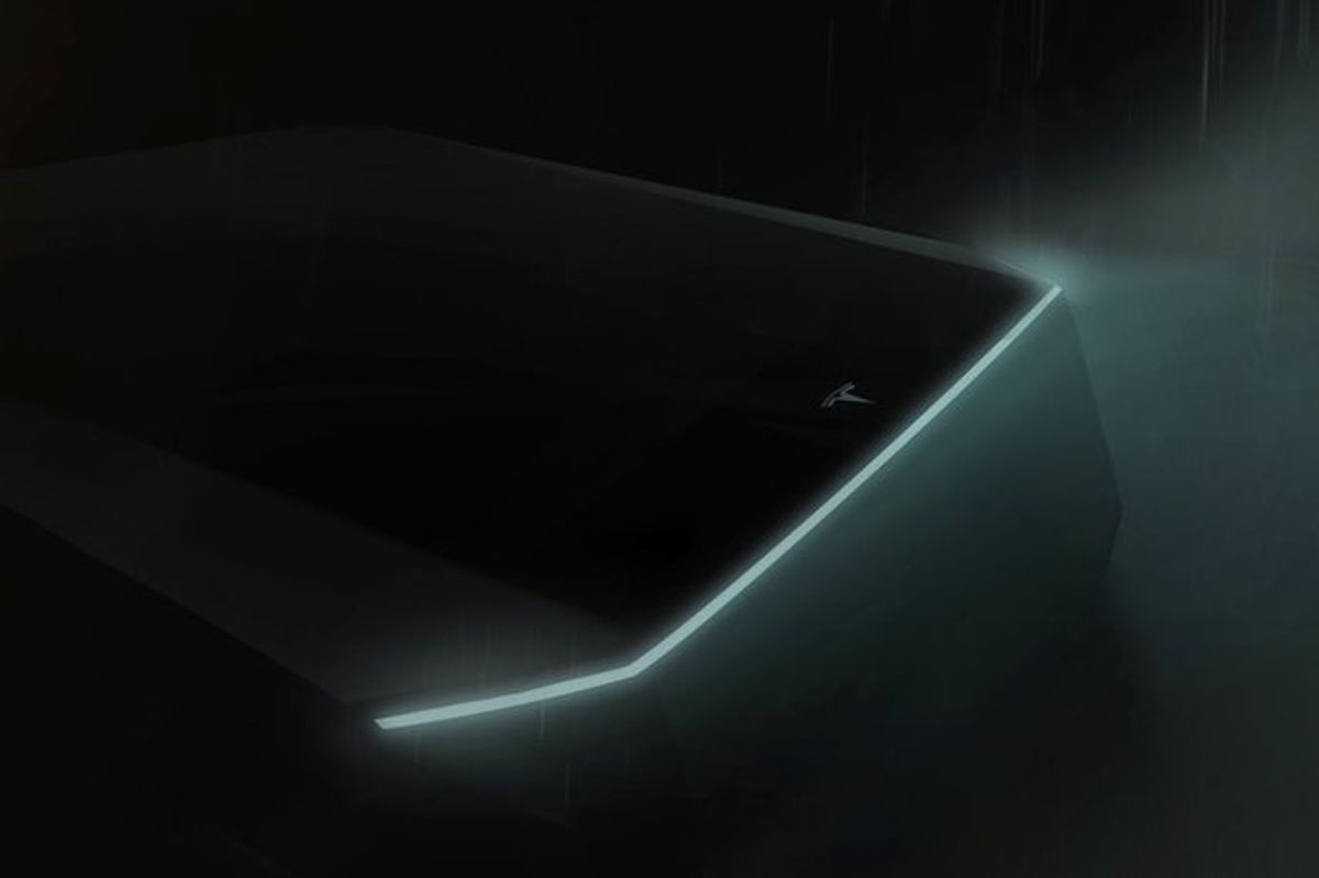 Tesla pickup truck teaser image