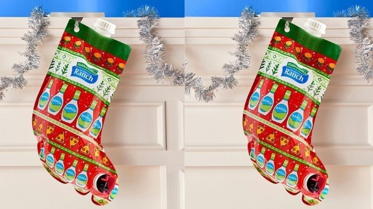This Christmas stocking filled with 52 ounces of ranch dressing might be the perfect gift