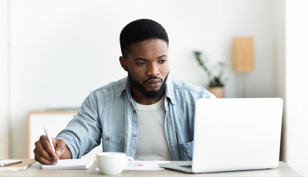 Job seeker views openings through various job board websites.