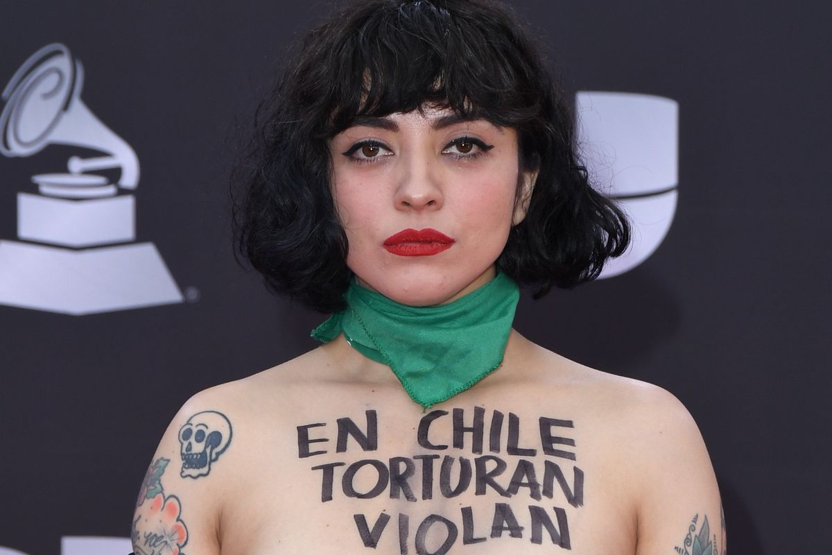Mon Laferte Goes Topless At Latin Grammys Chilean Protests Paper from asset...