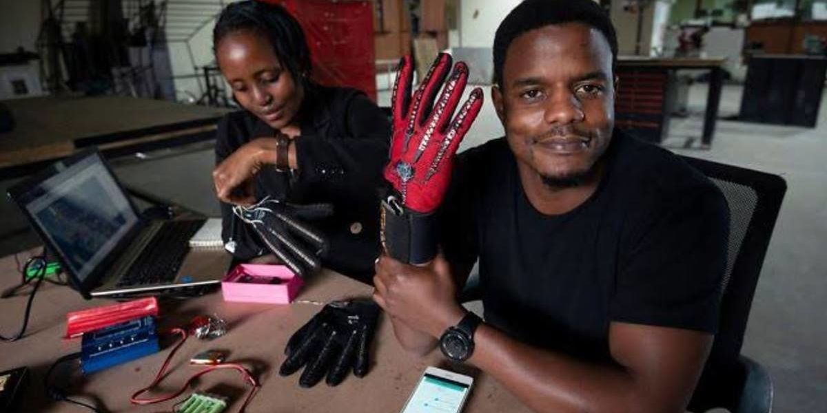 A Kenyan inventor's niece was born deaf so he made a glove that turns sign language into speech