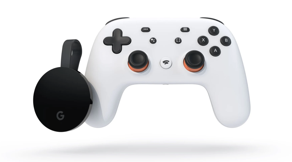 Google Stadia controller and Chromecast Ultra