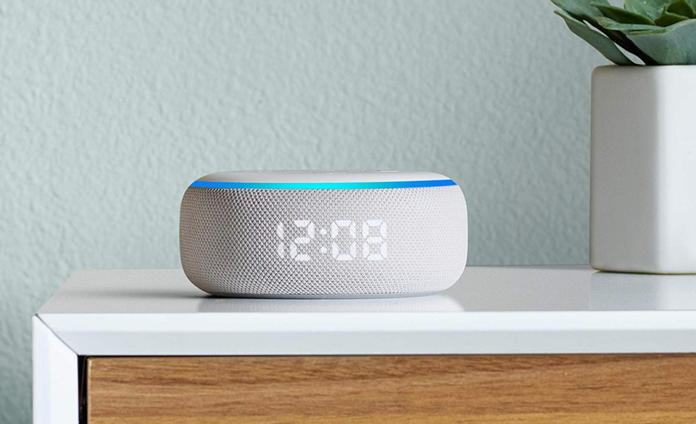 Amazon Echo Dot with clock