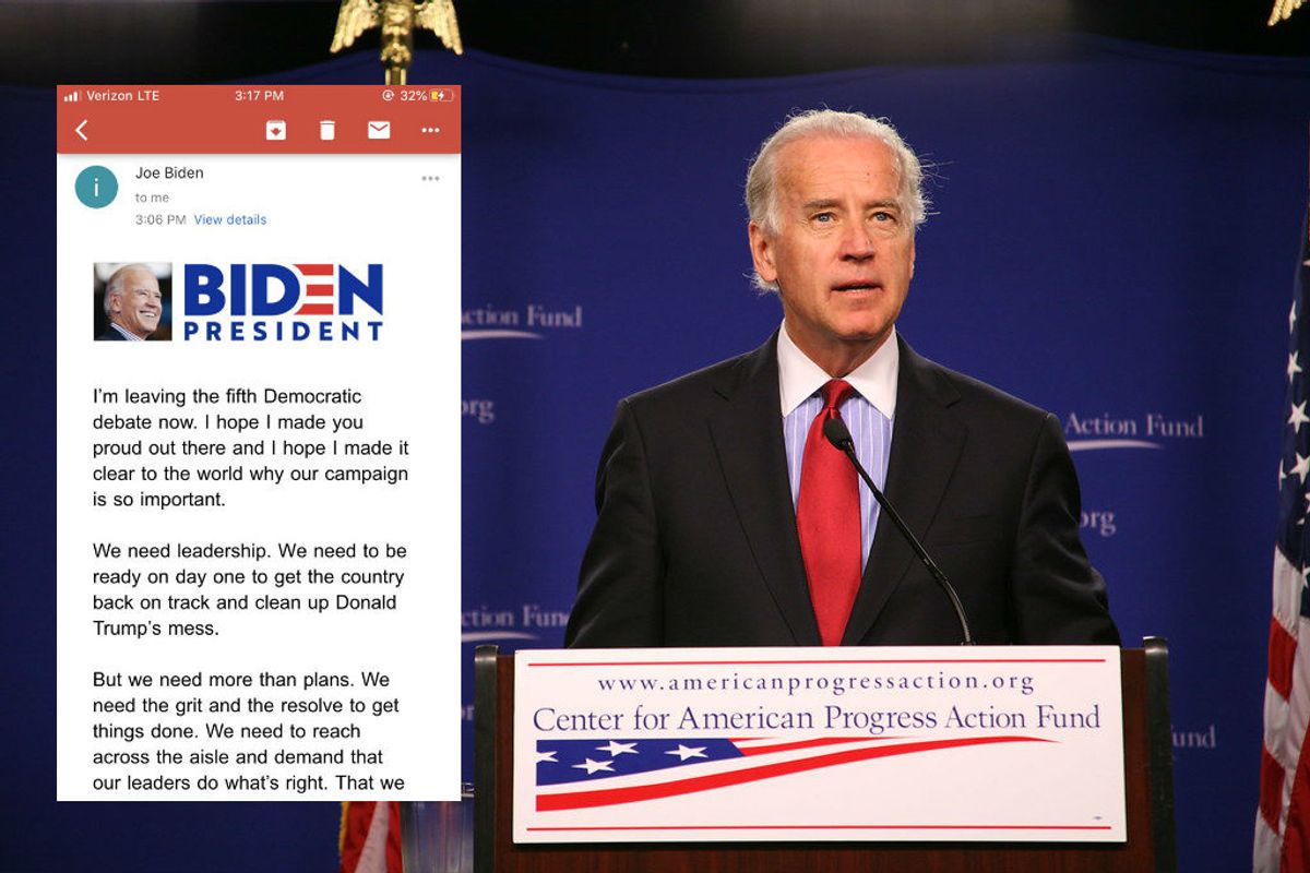 Joe Biden released his debate response hours before the actual debate took place