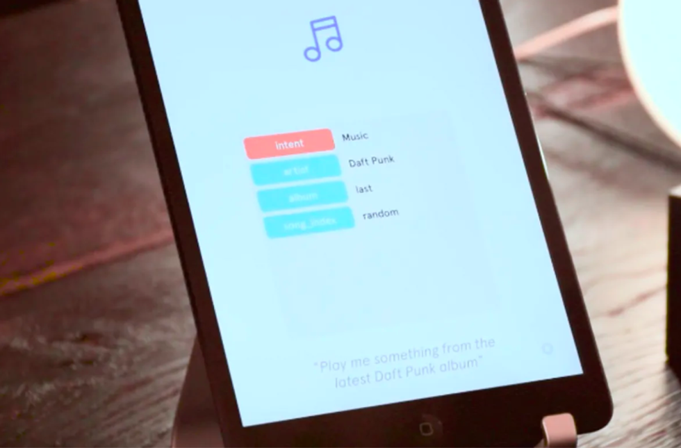 Snips interface on a mobile device