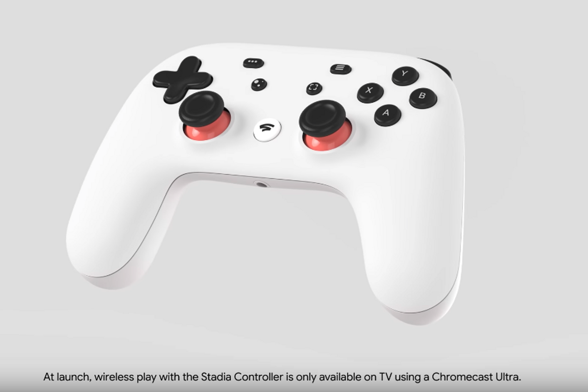 Google Stadia video game controller