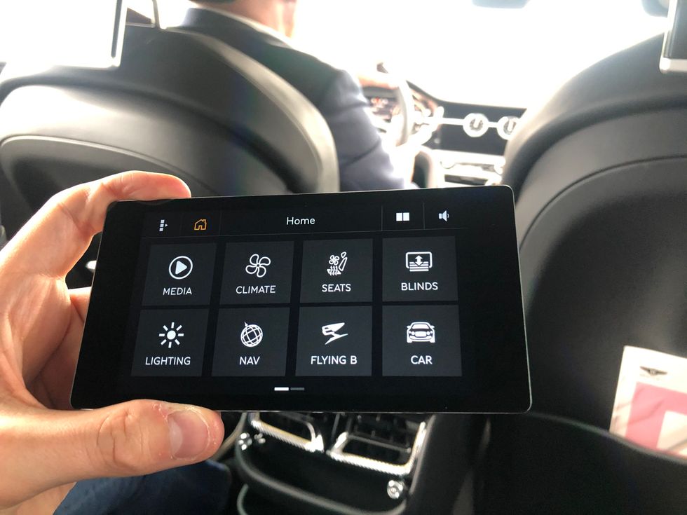 Bentley Flying Spur control tablet