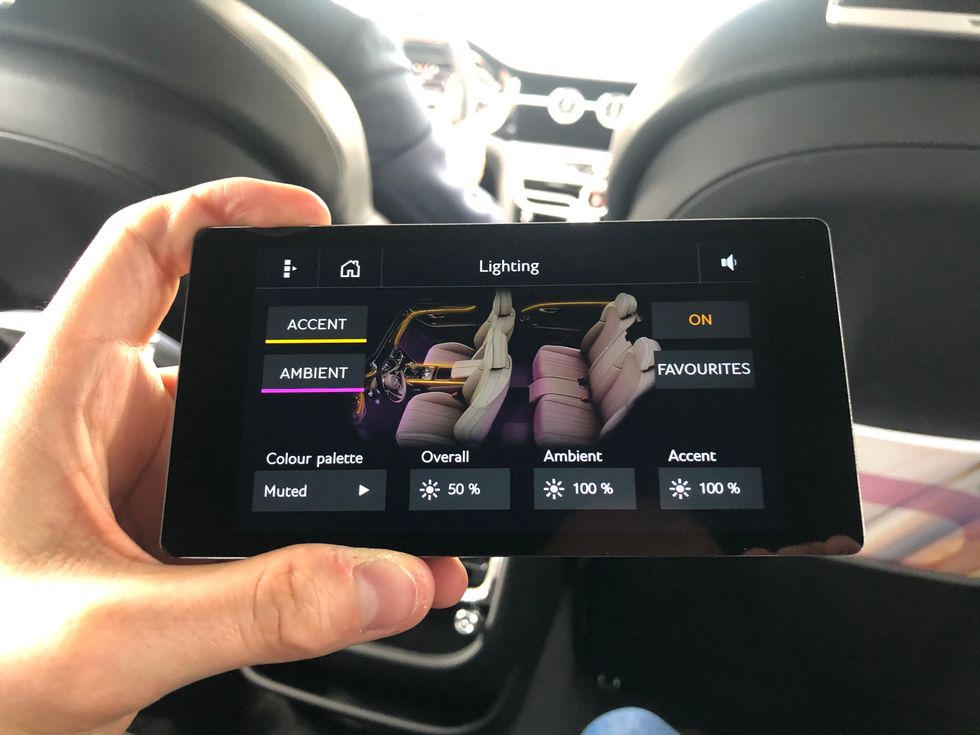 Bentley Flying Spur control tablet