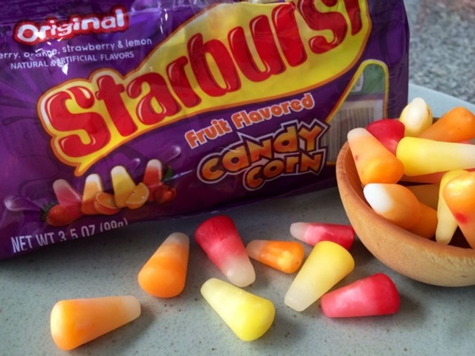 candy corn starbursts