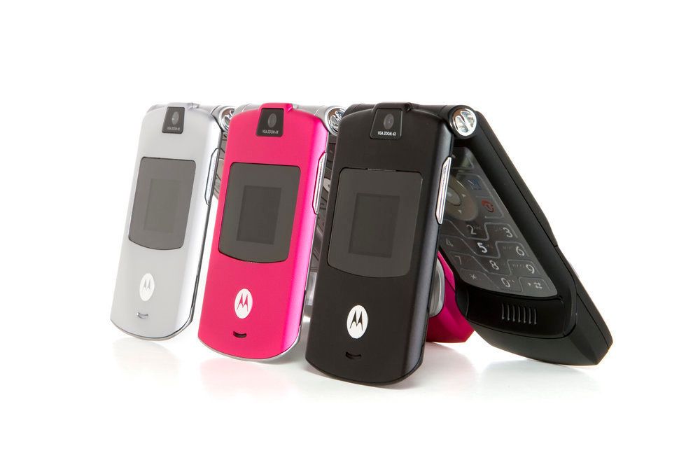 Stock photo of 2005 Motorola Razr phone
