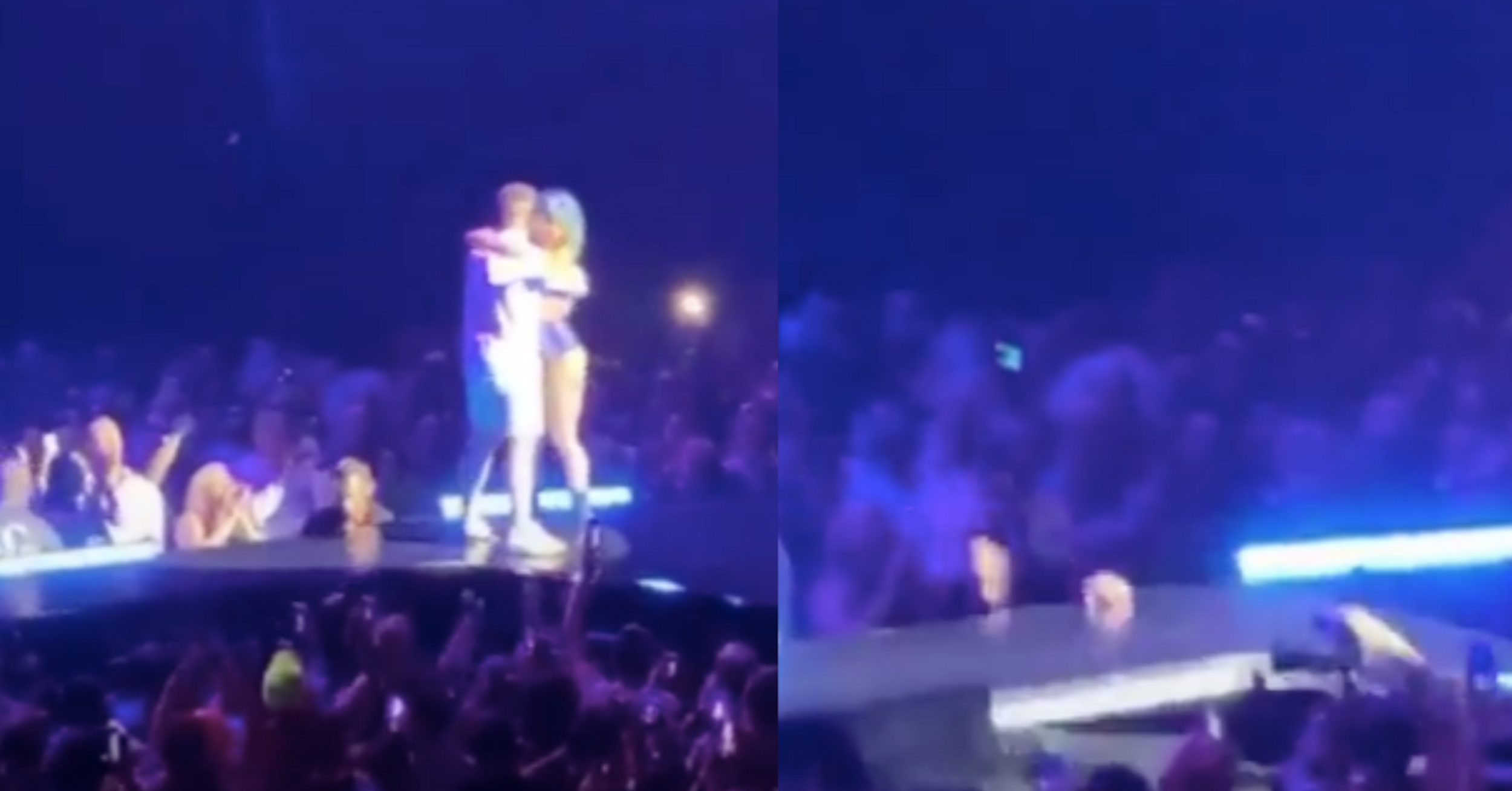 Lady Gaga Has Scary Fall Off The Stage While Dancing With Fan, But Soldiers On Like A Total Pro