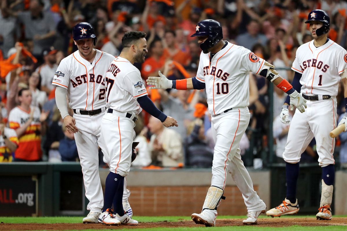 Yuli Gurriel Celebrates a Home Run