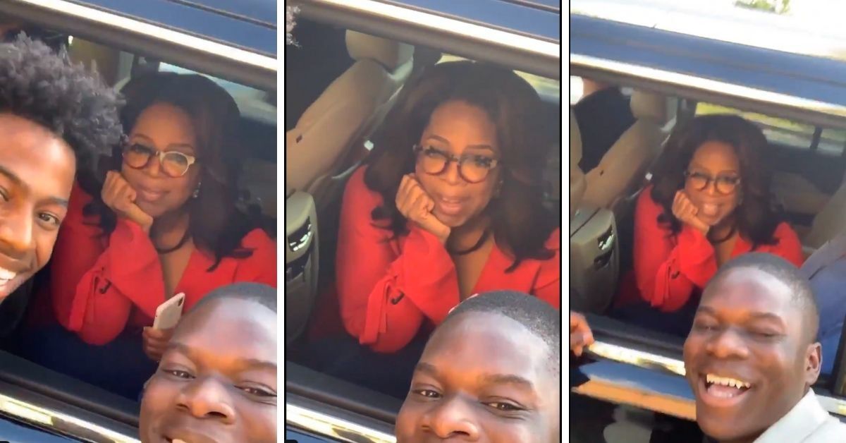 Oprah Surprises Guy With New Phone After His Selfie Video With Her On His Cracked-Screen Phone Goes Viral